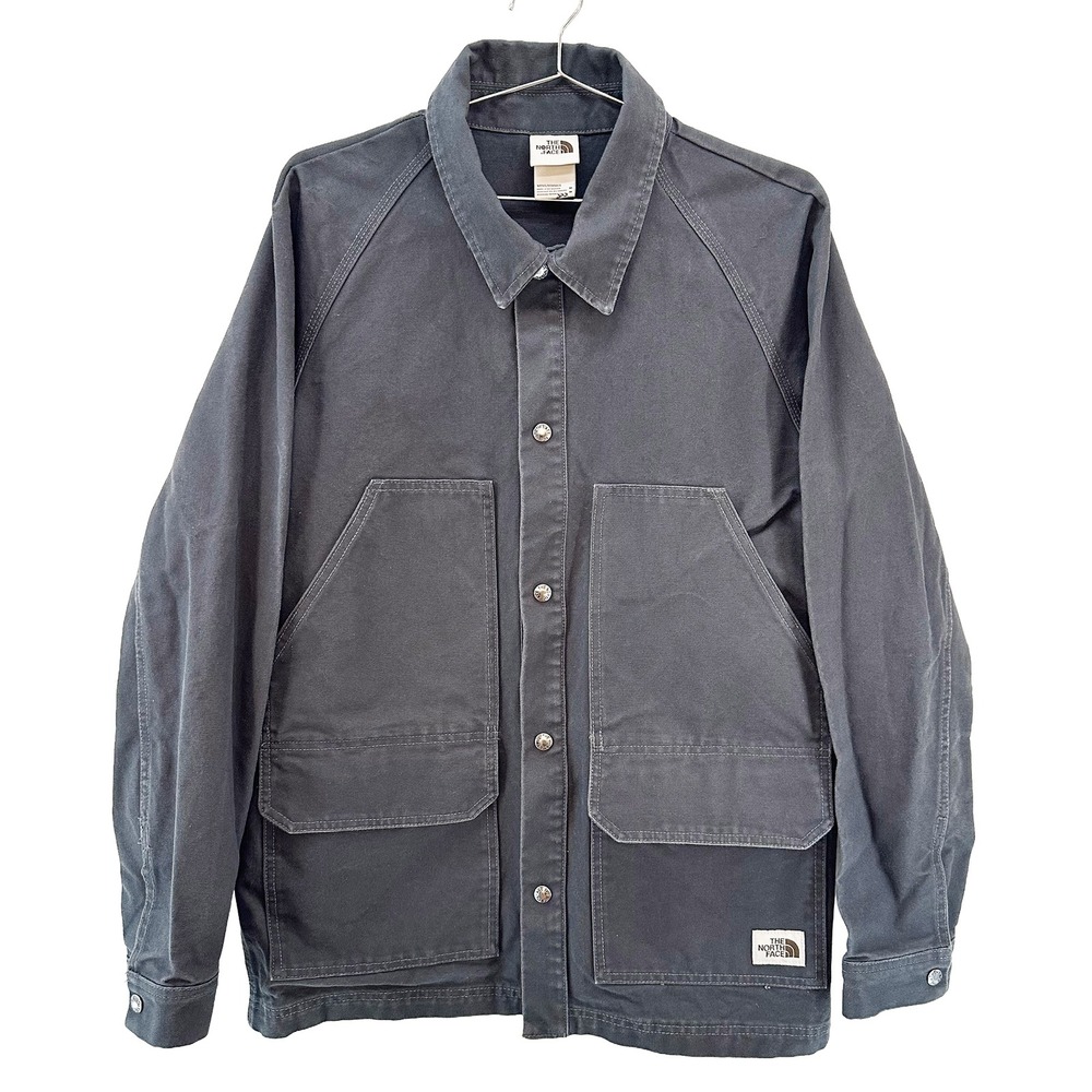 THE NORTH FACE Men's Waxed Canvas Chore Coat • Medium • gray • workwear utility